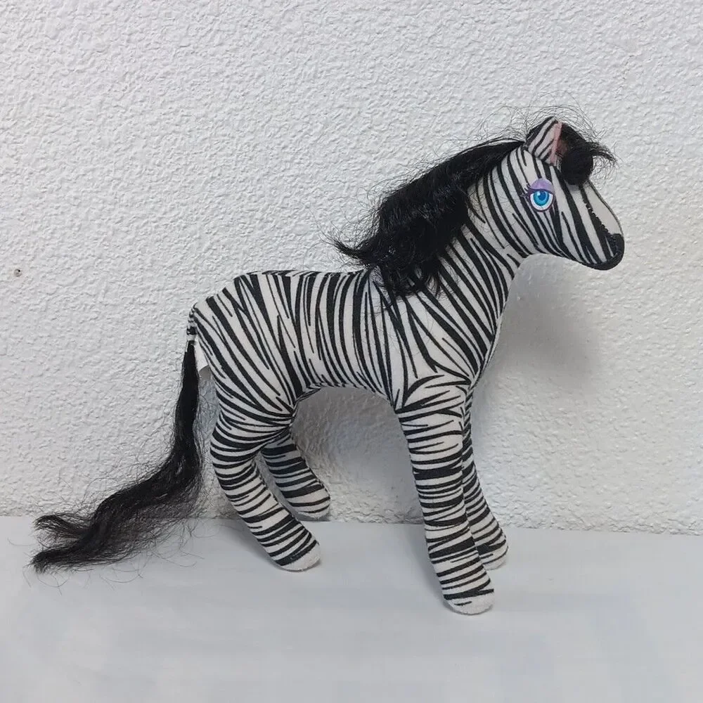 Animal Lovin Barbie Zebra Plush 1988 Standing Stuffed Animal Friend Replacement